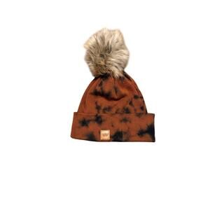 Panache Brown & Black Tie Dye Pom Pom Beanie